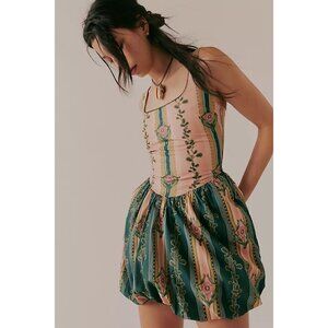 Free People Agua Bendita Mika Mini Dress Womens XS Feminine Vintage Coquette